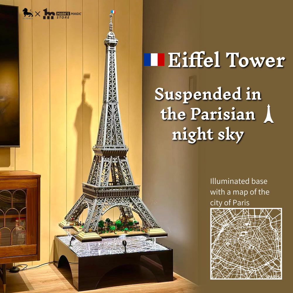 【J.woo Design】LEGO® Eiffel Tower 10307 Floating Lighted Display Base