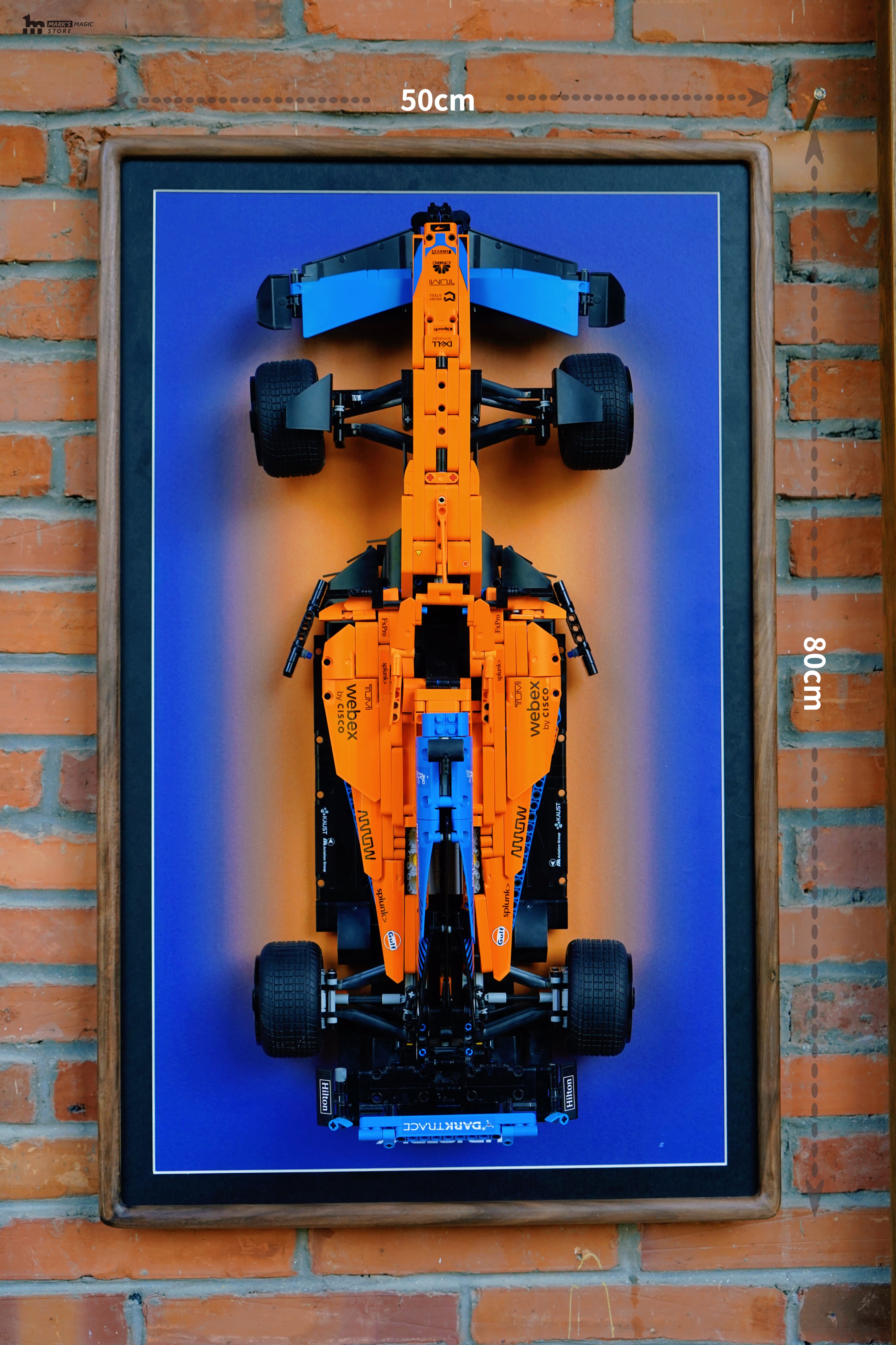 Premium LEGO® Technic™ Display Frame Handcrafted Black Walnut Wood