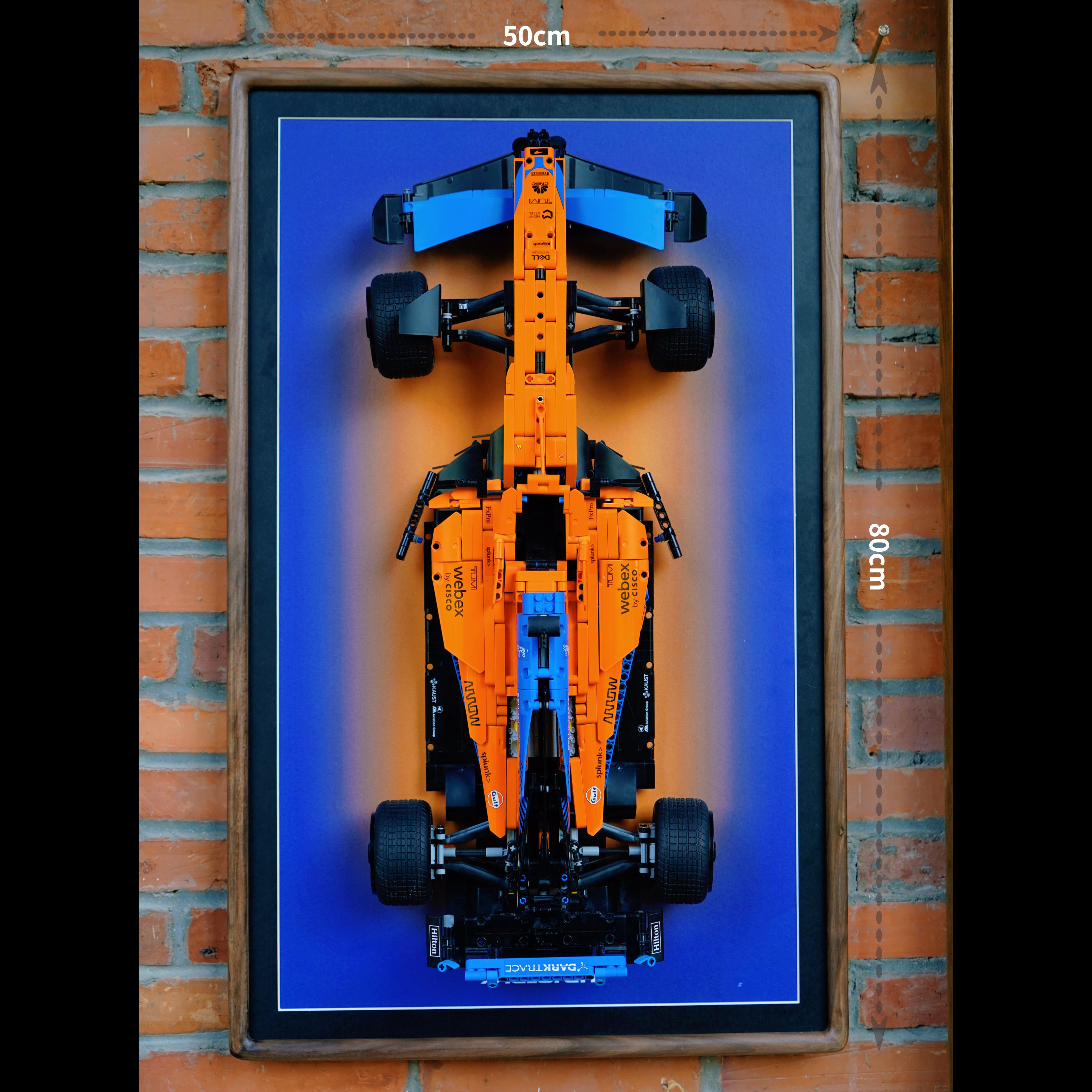 Premium LEGO® Technic™ Display Frame Handcrafted Black Walnut Wood.