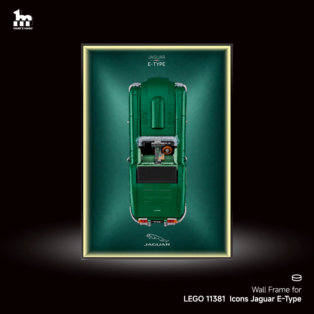 Wall Display Frame For Lego 11381  Icons Jaguar E-Type