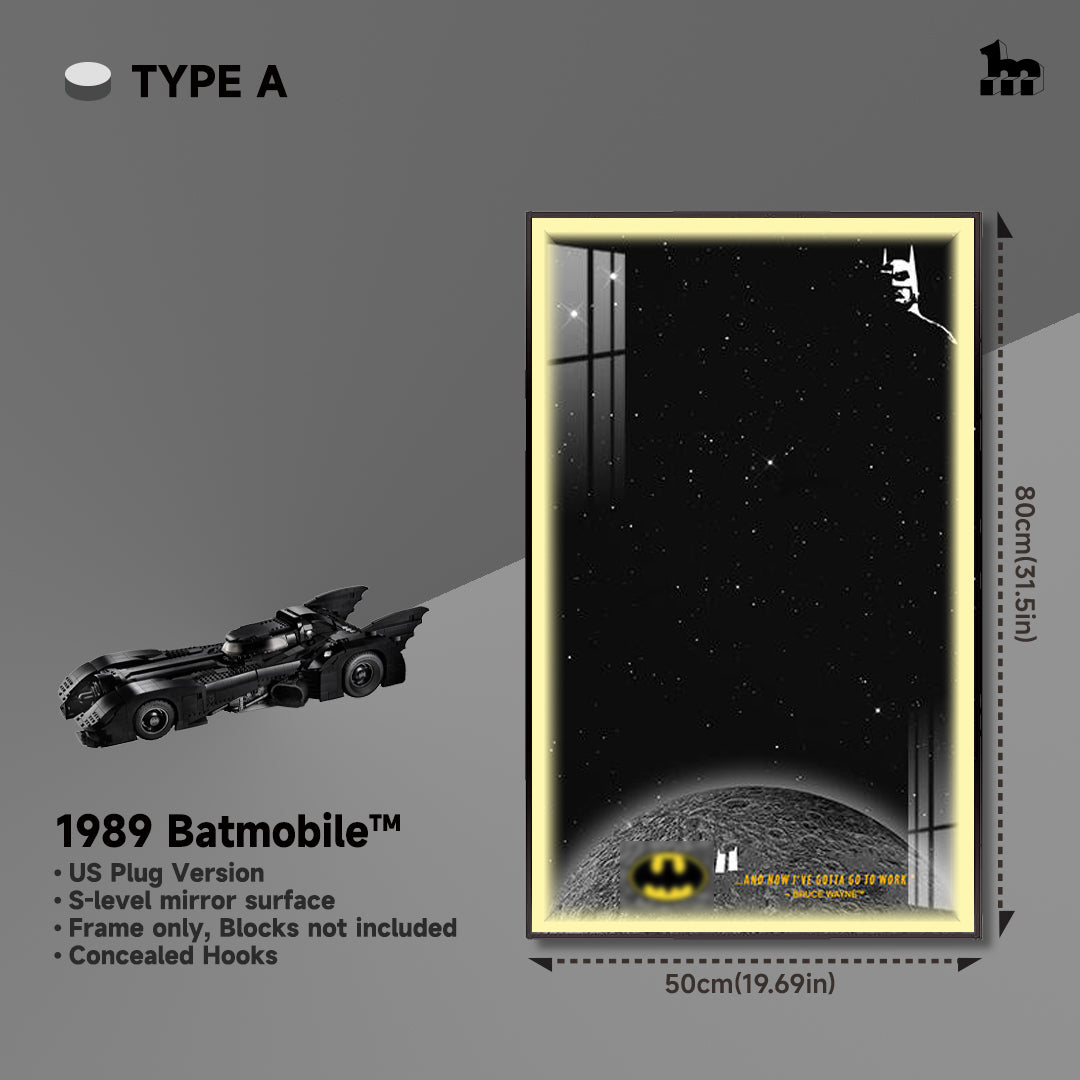 Display frame for LEGO® TECHNIC™ 1989 Batmobile