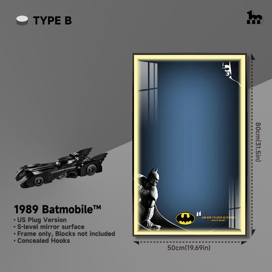 Display frame for LEGO® TECHNIC™ 1989 Batmobile