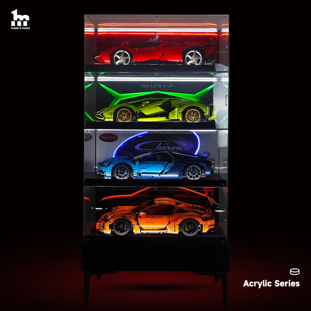 【Premium】LEGO® Technic 1:8 Scale Supercar Acrylic Display Cabinet