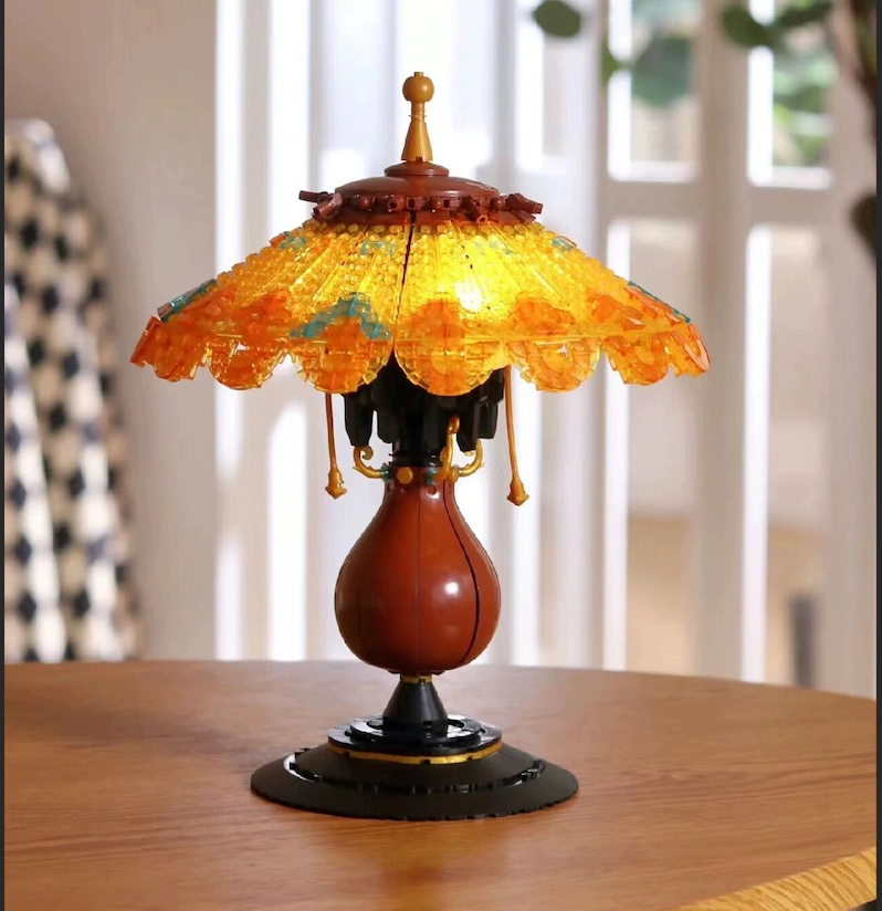 置物 Its value is whatever you make of it. ZHEGAO™ Retro Table Lamp Building Blocks, Art Decoration Model