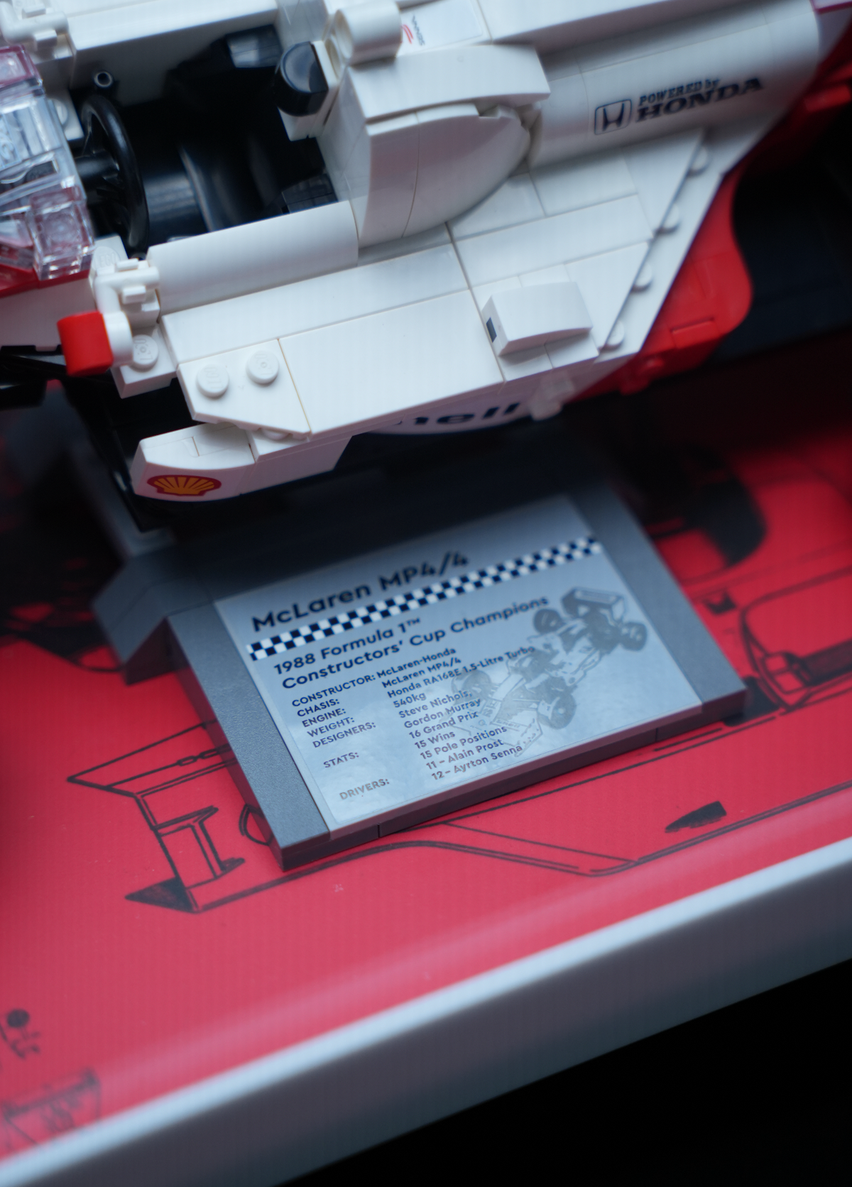 LEGO® McLaren MP4/4 F1 & Ayrton Senna 10330 Acrylic Display Case
