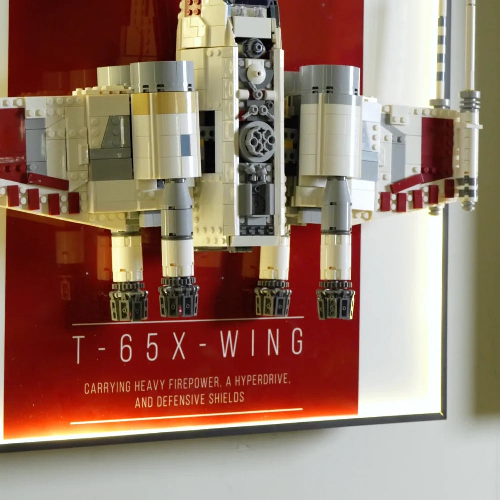 Lego star wars x-wing display frame