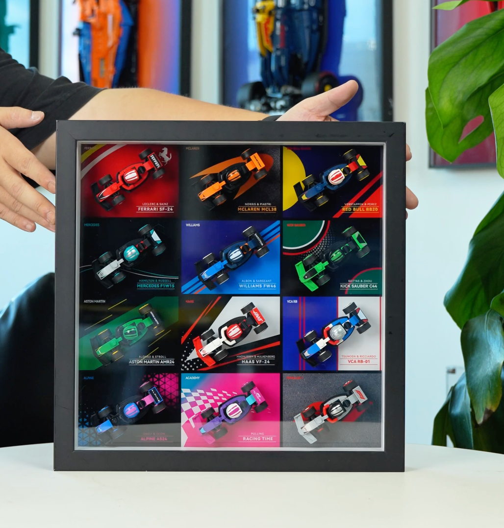 Display Plus-Designer Large Display Case for LEGO® F1® Race Cars