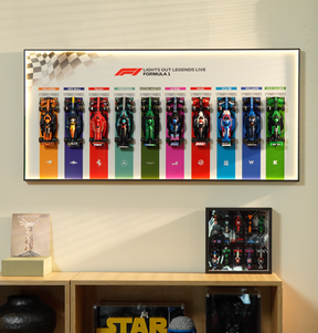 Wall Display Frame for LEGO® F1® Speed Champions F1 Cars Plus
