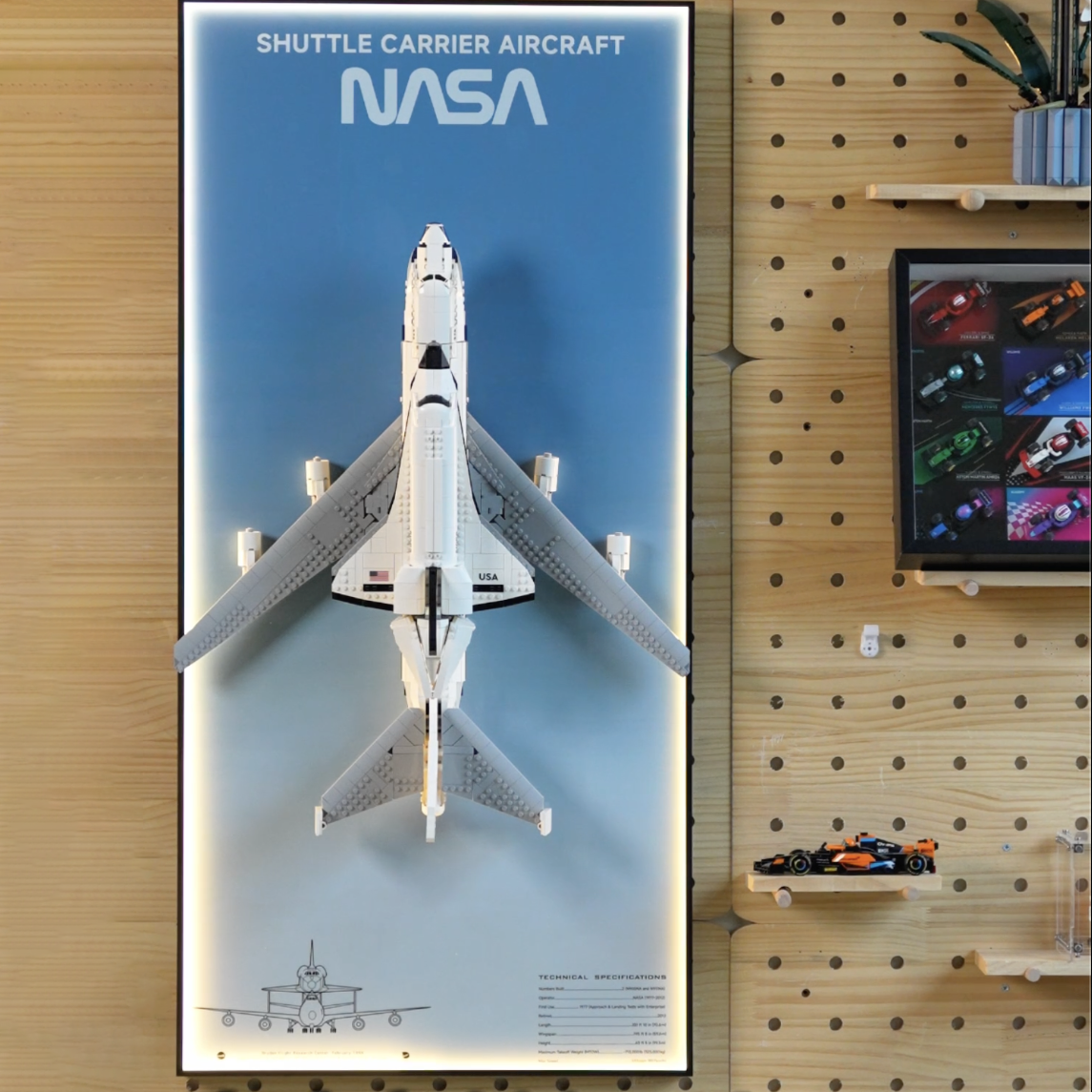 Wall Display Frame for LEGO® ICONS 10360 Shuttle Carrier Aircraft