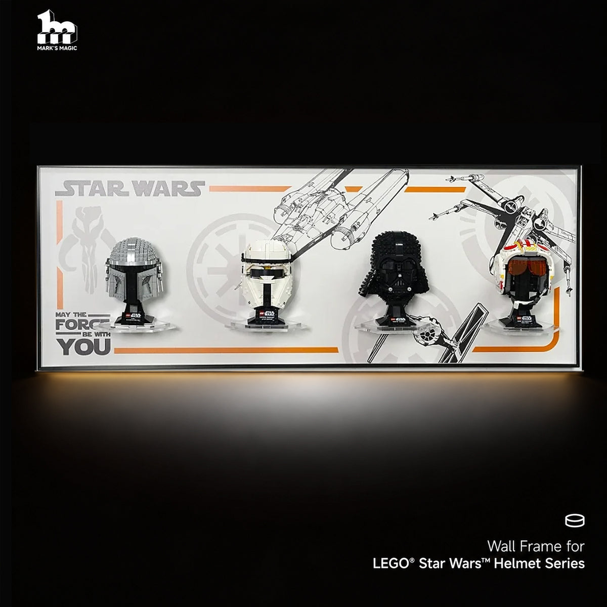 [Individuelle Acrylhalterung inklusive] Wanddisplay-Rahmen für LEGO® ICONS™ Zurück in die Zukunft Zeitmaschine 77256&10300