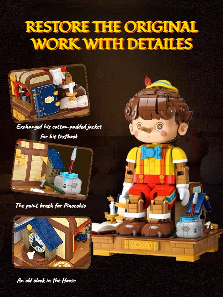 WEKKI™ The Pinocchio Set Fairy Tale Series（Free Exquisite Lighting Parts）