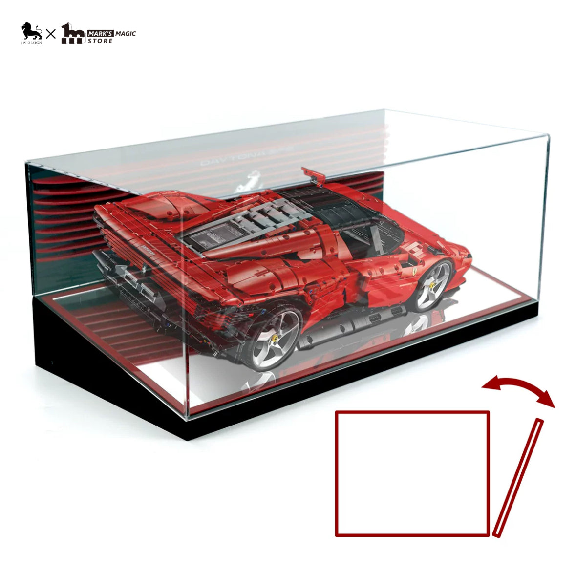 【J.woo Design】LEGO® Ferrari Daytona SP3 Acrylic Display Case