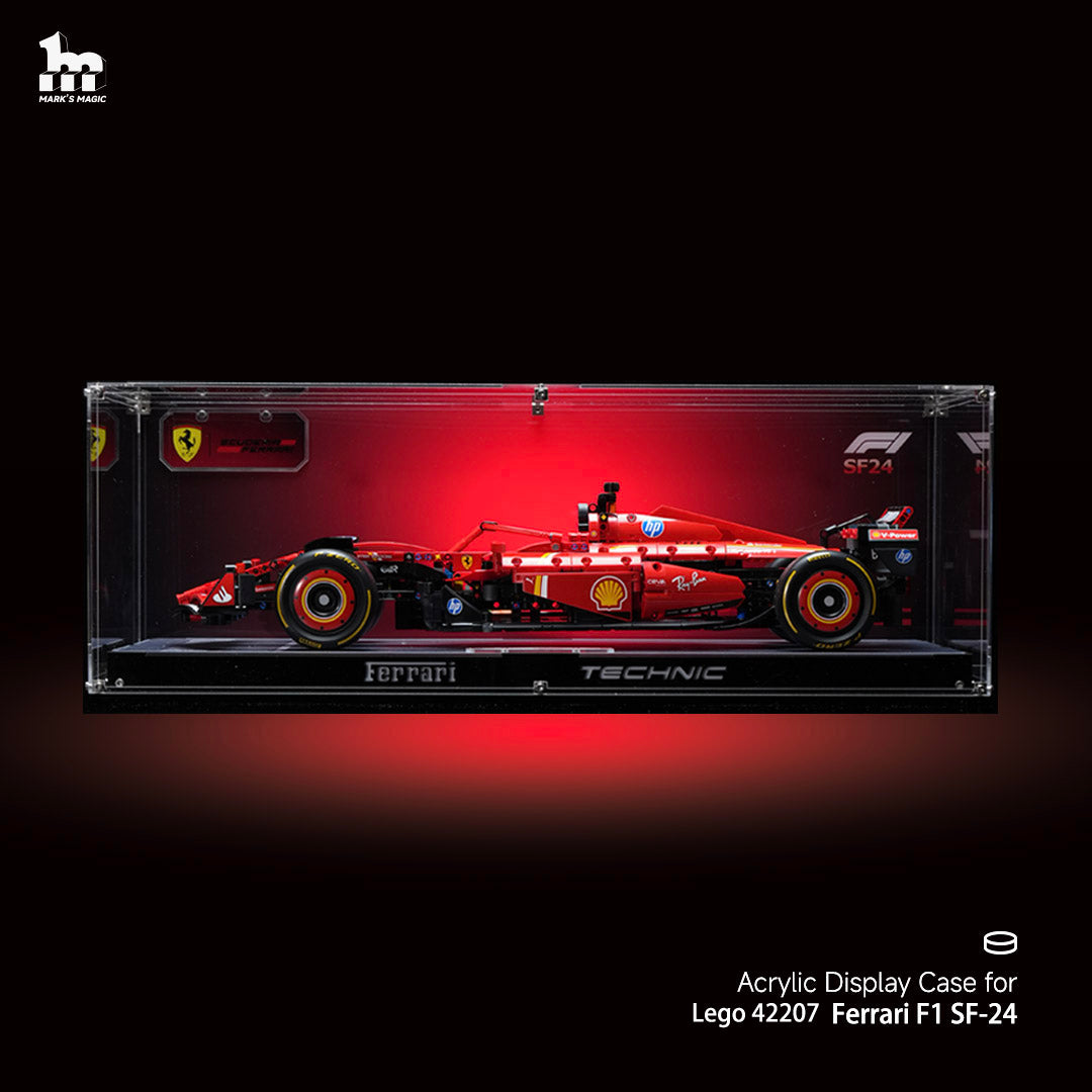 【PREMIUM】Display Case For LEGO® Ferrari F1 SF-24 Ultra-high Translucent Acrylic