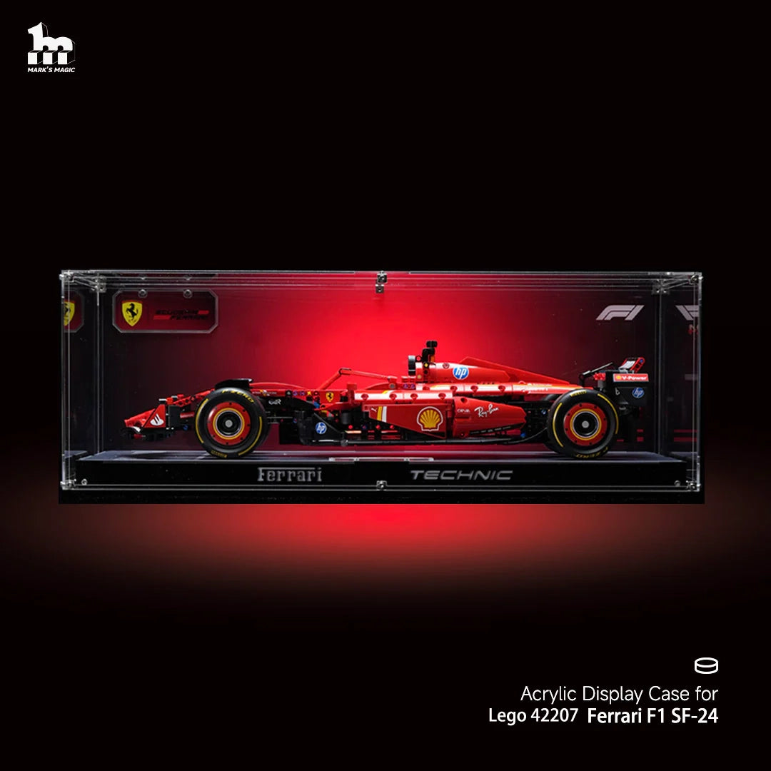 【PREMIUM】Display Case For LEGO® Ferrari F1 SF-24 42207 Ultra-high Translucent Acrylic