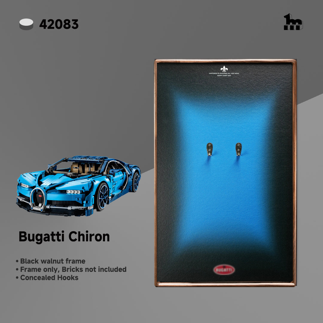 Premium LEGO® Technic™ Display Frame Handcrafted Black Walnut Wood.