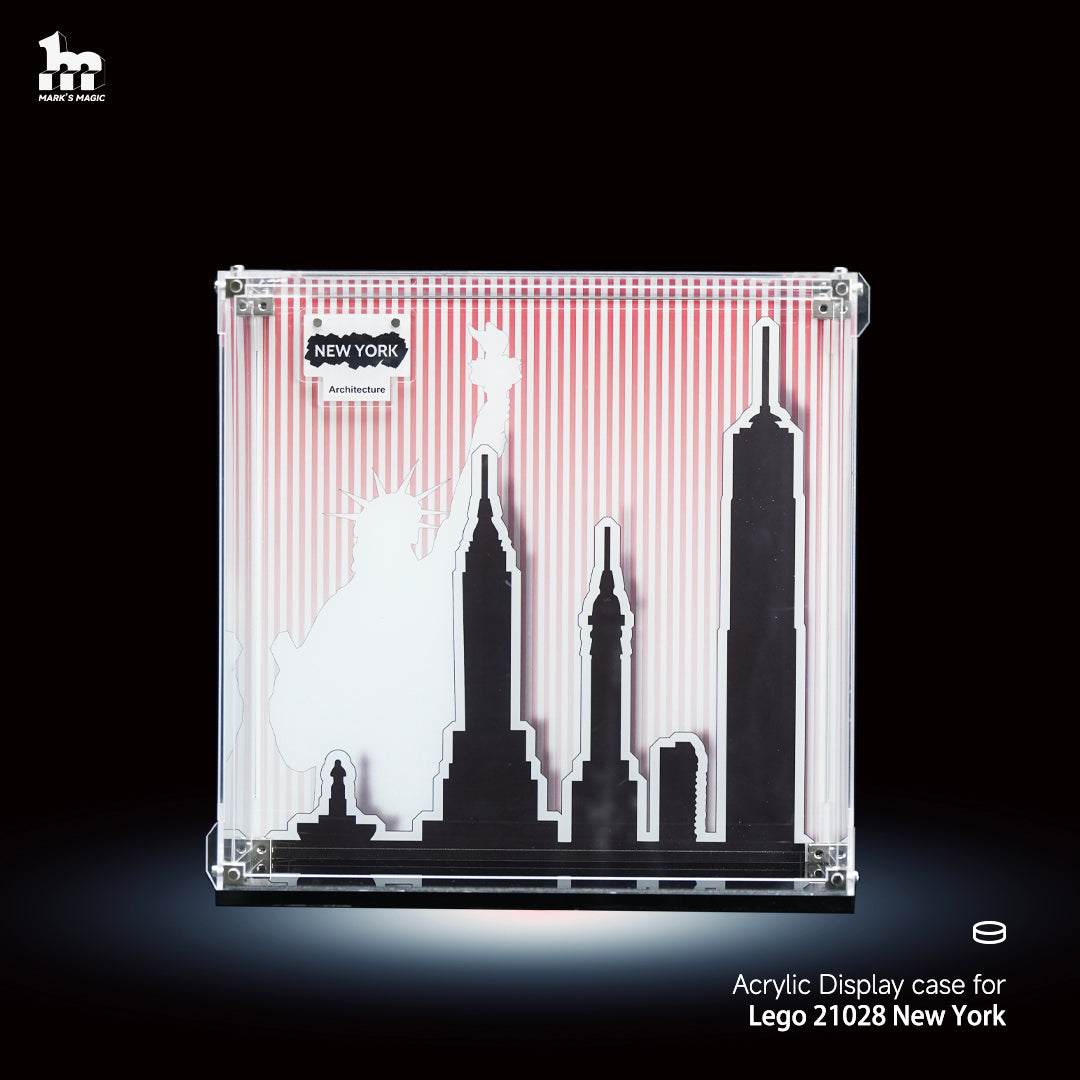 【PREMIUM】Display Case For LEGO® 21028 Architecture series New York Display Ultra-high Translucent Acrylic