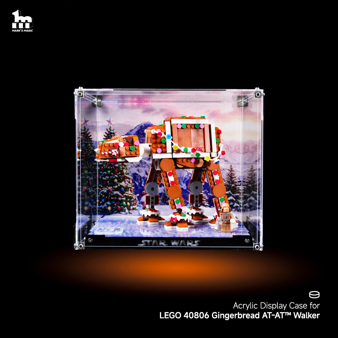 Premium】 Display Case For LEGO Star Wars 40806 Gingerbread AT-AT™ Wal
