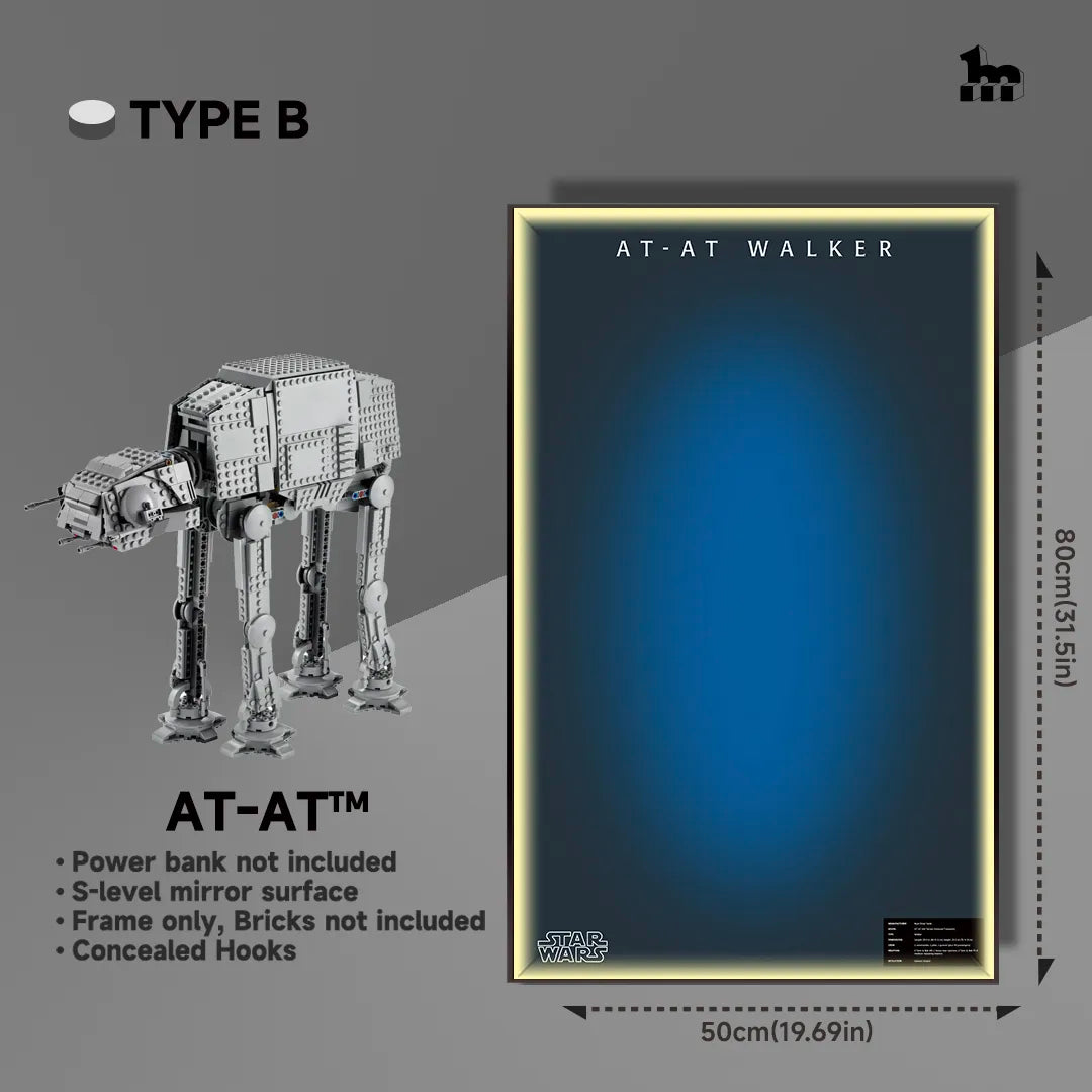 Wall Display frame for LEGO® STAR WARS™ AT-AT™ 75288