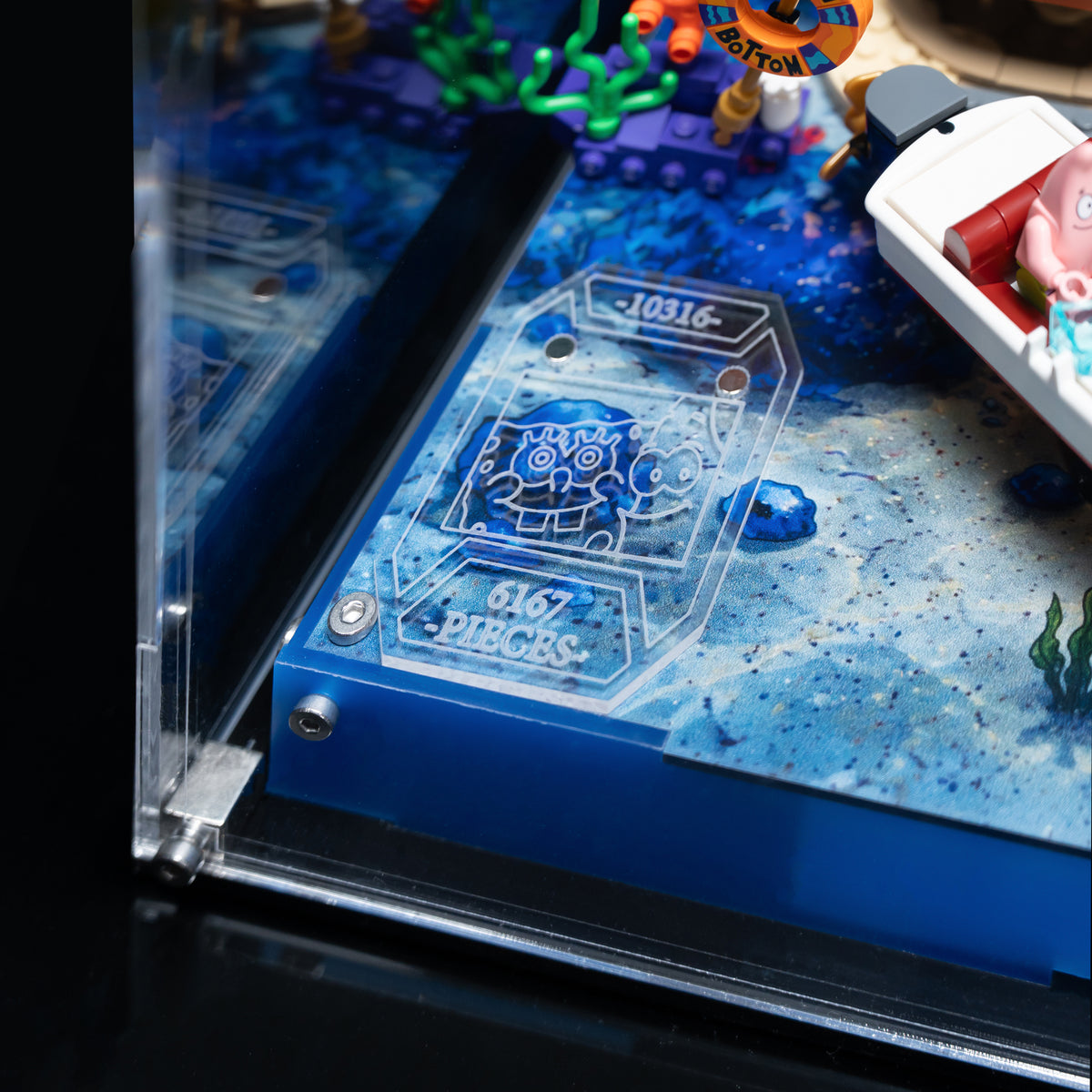 Acryl-Vitrine für LEGO® ICONS 11386 SpongeBob Schwammkopf: Bikini Bottom