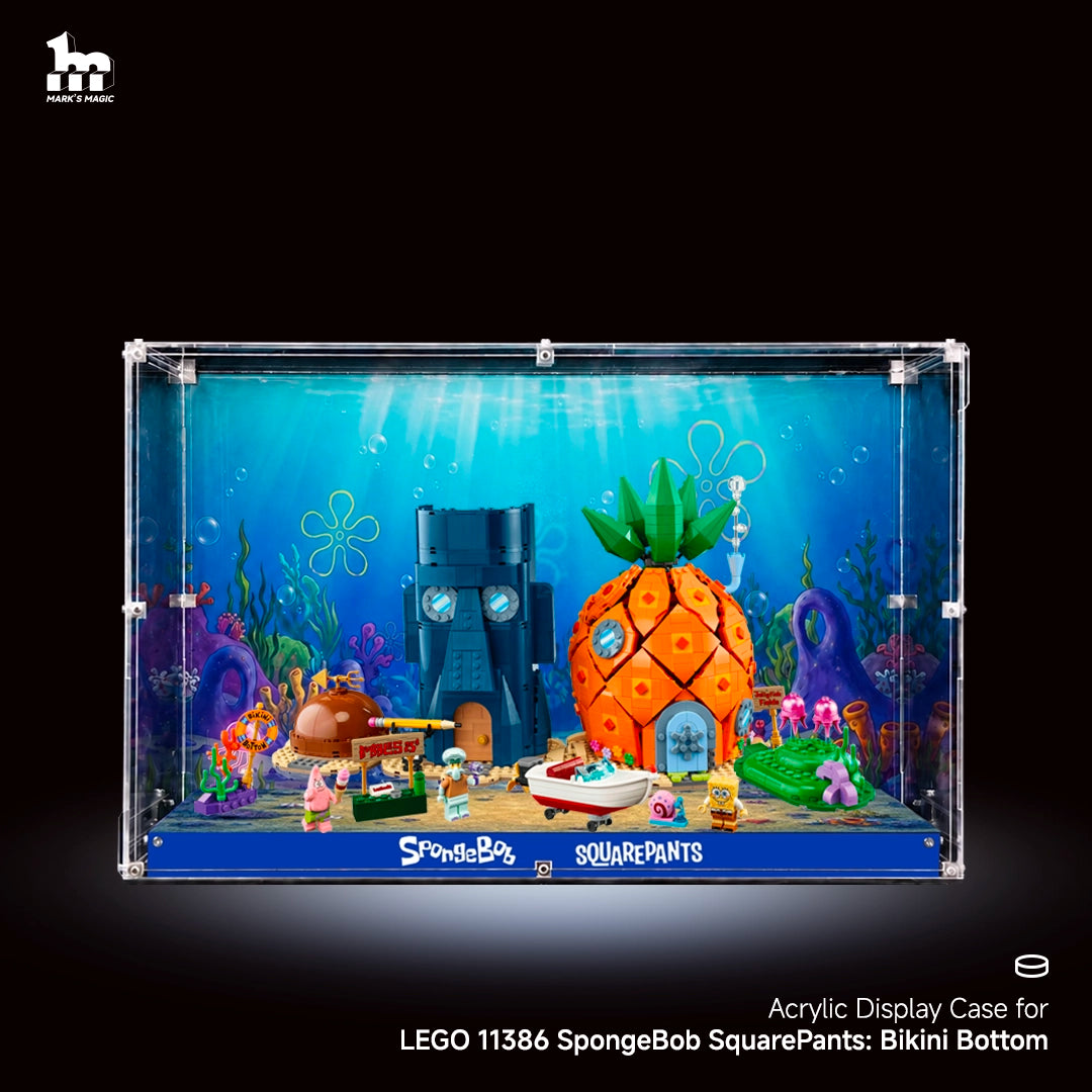 Acrylic Display Case For LEGO® ICONS 11386 SpongeBob SquarePants: Bikini Bottom