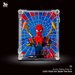 Wall mounted Display Case For LEGO Marvel 76326 Iron Spider-Man Bust