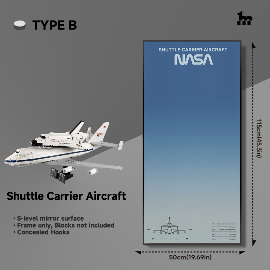 Wall Display Frame for LEGO® Shuttle Carrier Aircraft