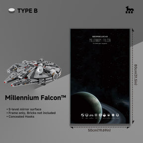 Display frame for LEGO® STAR WARS™ 75257 Millennium Falcon™