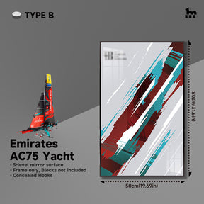 Display frame for LEGO® TECHNIC™ Emirates AC75 Yacht 42174