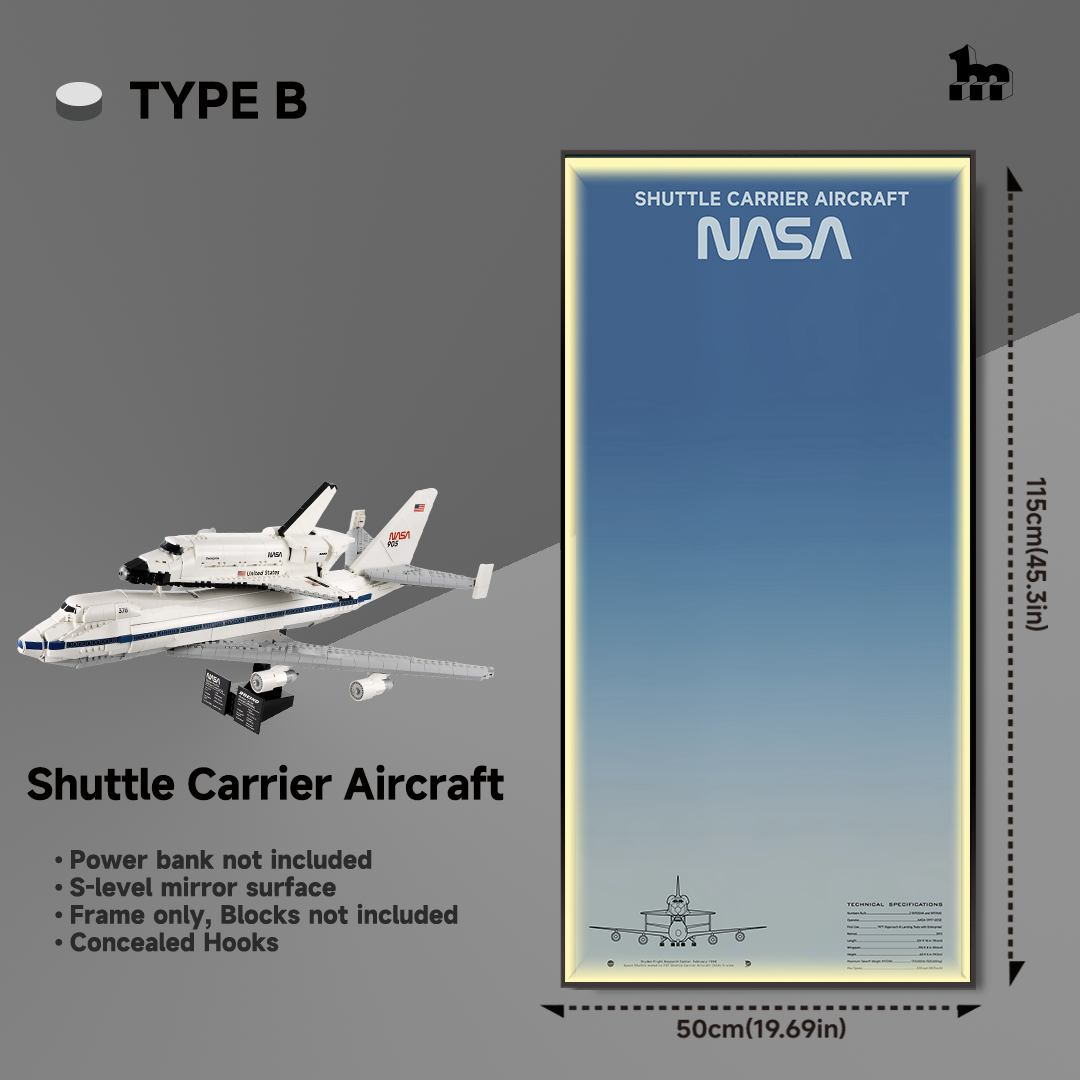 LEGO® Shuttle Carrier Aircraft display frame 