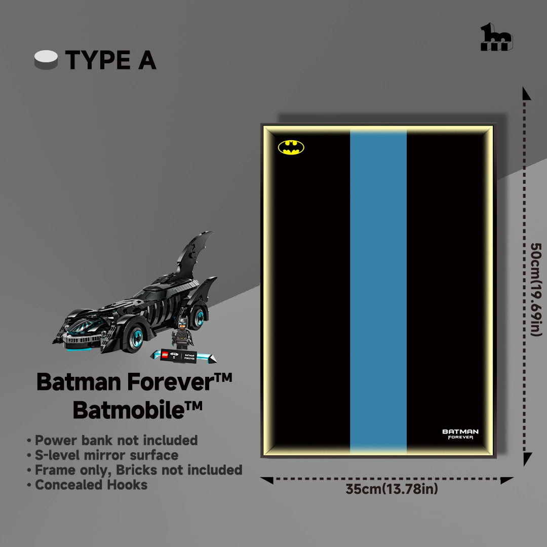 Wall Display Frame For Lego DC 76304 Batman Forever™ Batmobile™