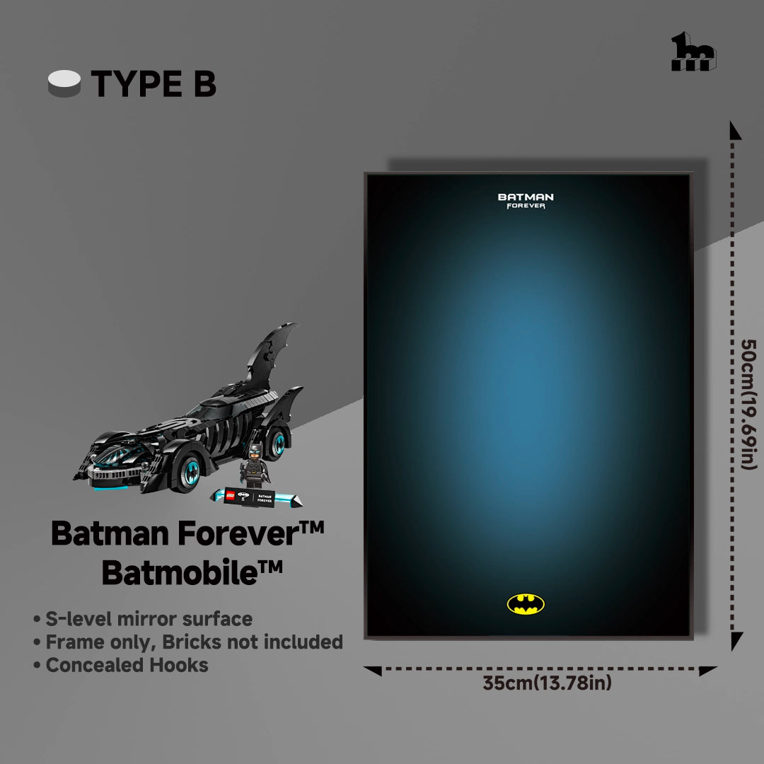 Wall Display Frame For Lego DC 76304 Batman Forever™ Batmobile™