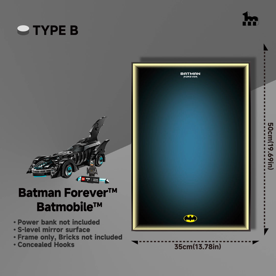 Wall Display Frame For Lego DC 76304 Batman Forever™ Batmobile™