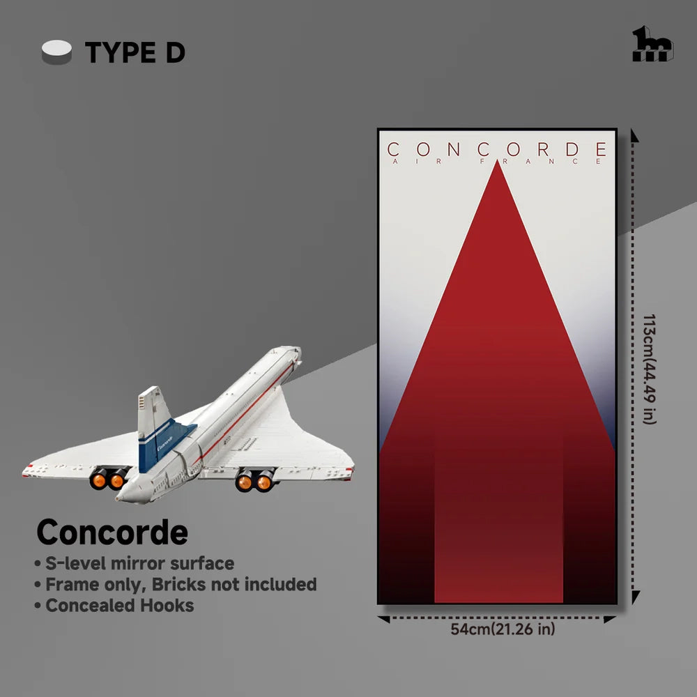 LEGO® Concorde 10318 display frame in home