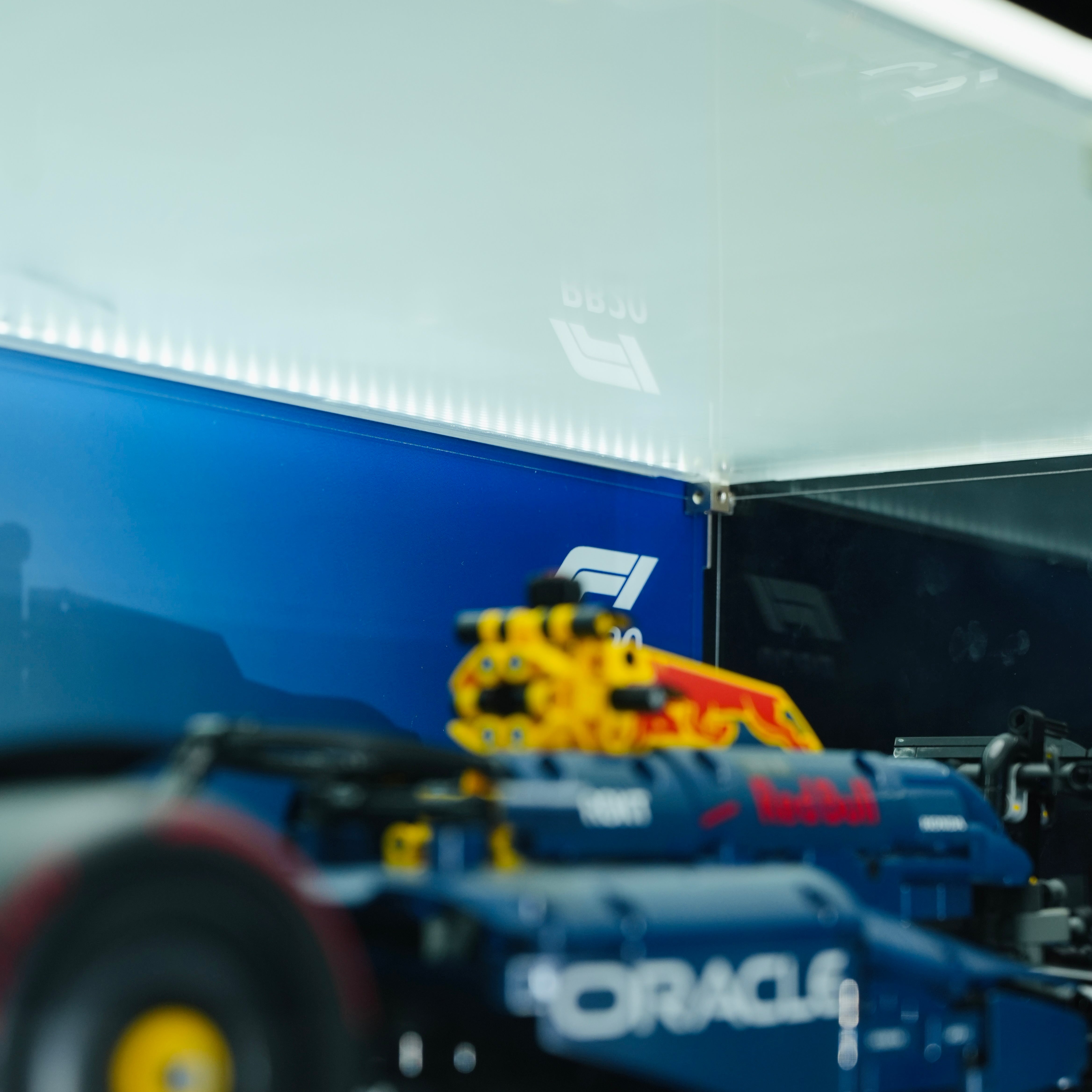 LEGO®  supercar acrylic display case top led panel