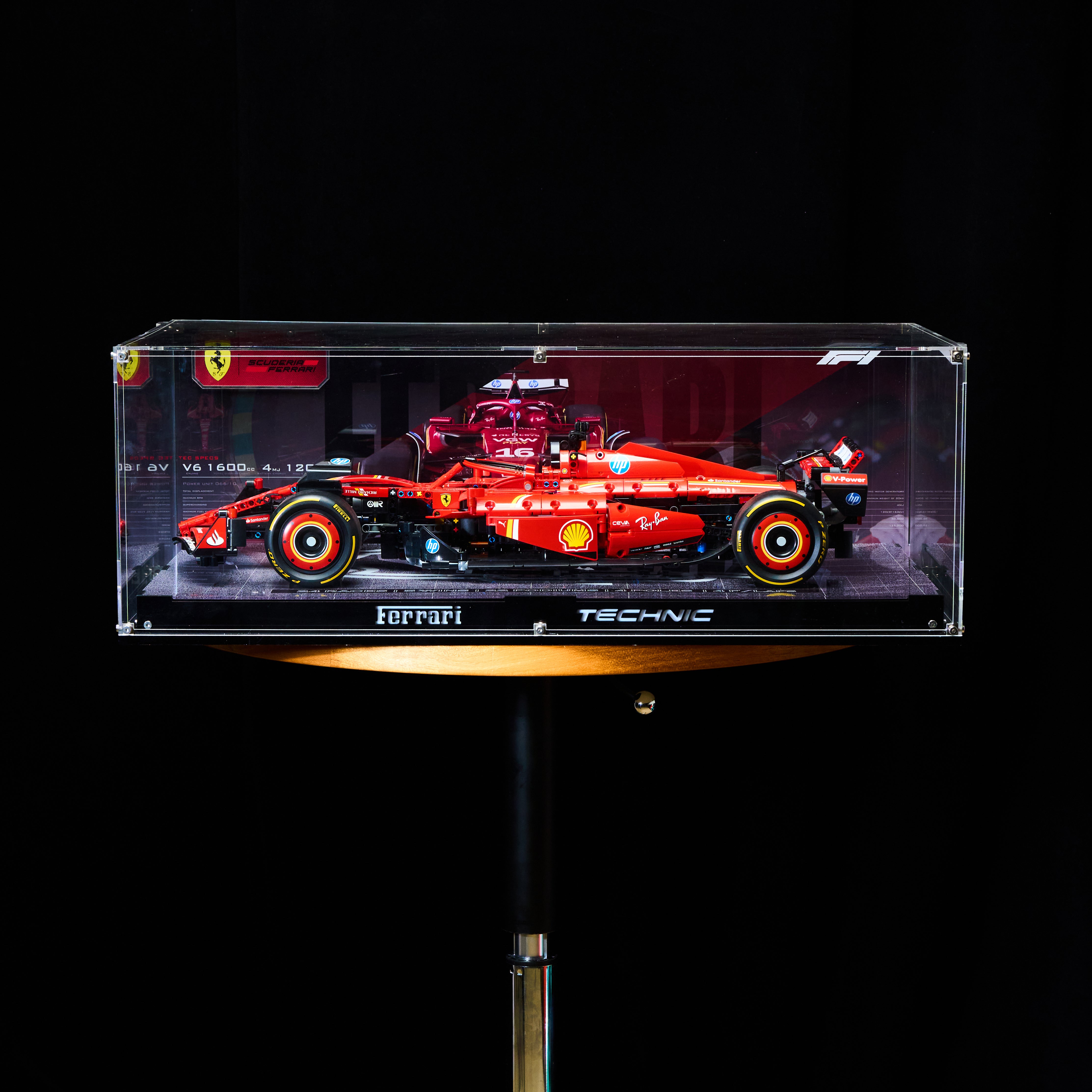 【PREMIUM】Display Case For LEGO® Ferrari F1 SF-24 42207 Ultra-high Translucent Acrylic