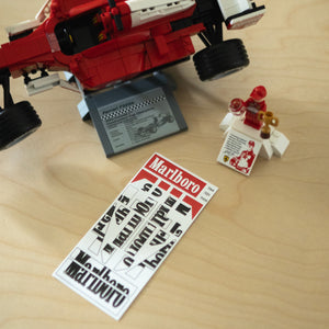 LEGO® ICONS 11375 FERRARI F2004 & MICHAEL SCHUMACHER MARLBORO STICKER