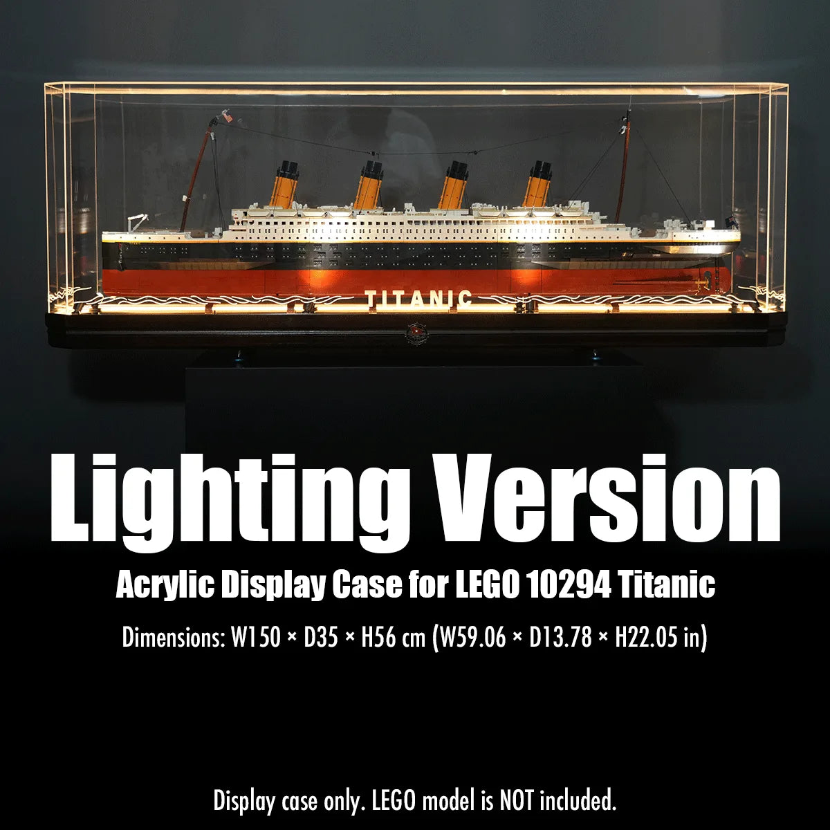 【Designer Edition】 LEGO® Icons 10294 Titanic Acrylic Display Case.