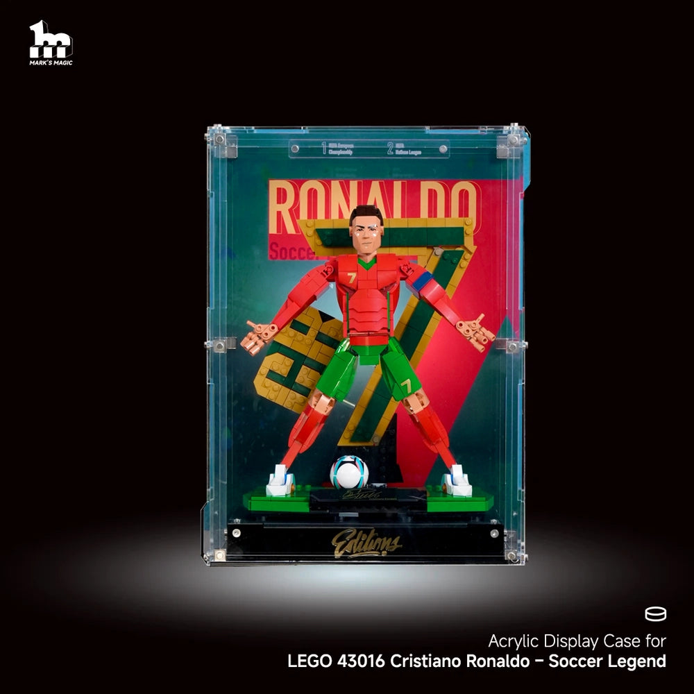 【PREMIUM】 Display Case For LEGO LEGO® Editions 43016 Cristiano Ronaldo – Soccer Legend