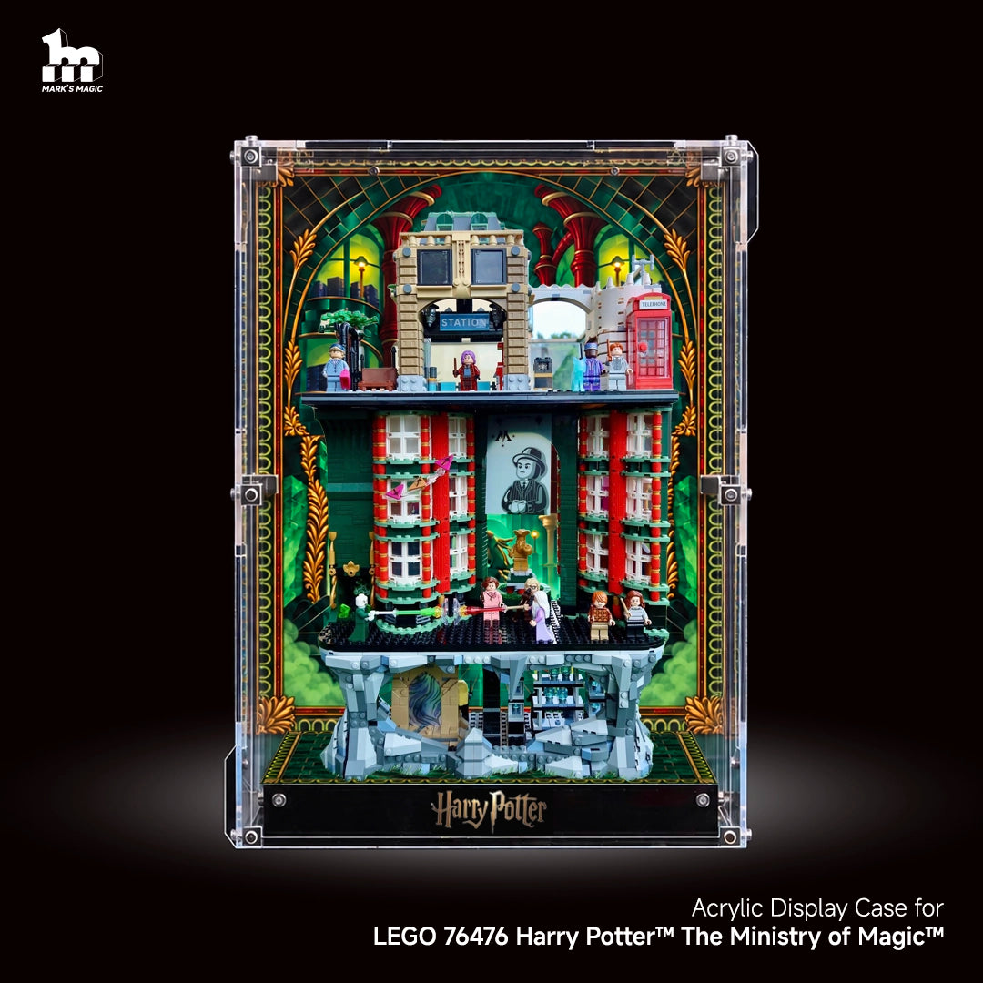 【Premium】 Vitrine für LEGO® 76476 Harry Potter™ Das Zaubereiministerium™ – Sammleredition