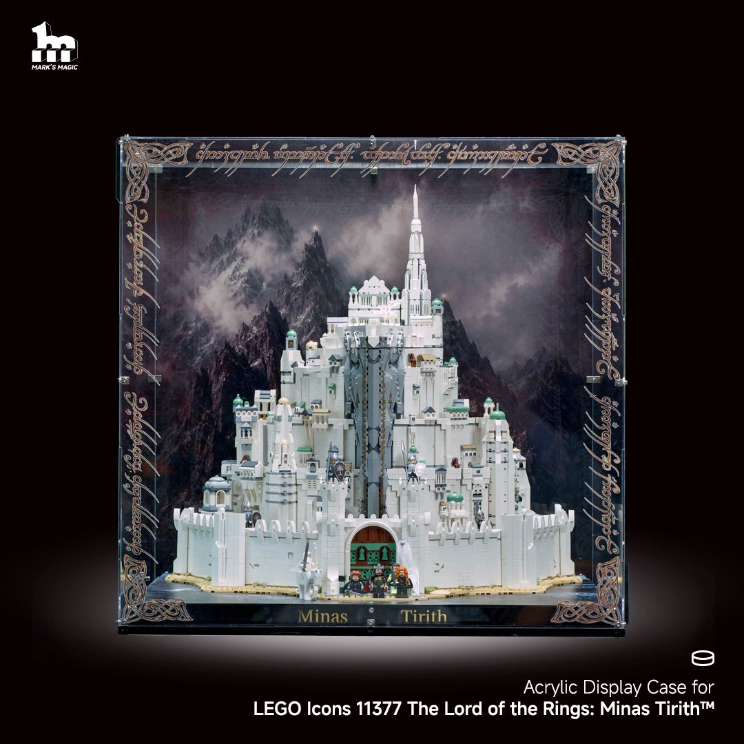 【PREMIUM】 Double-Sided Display Acrylic Case For LEGO ICONS 11377 Lord of the Rings Minas Tirith