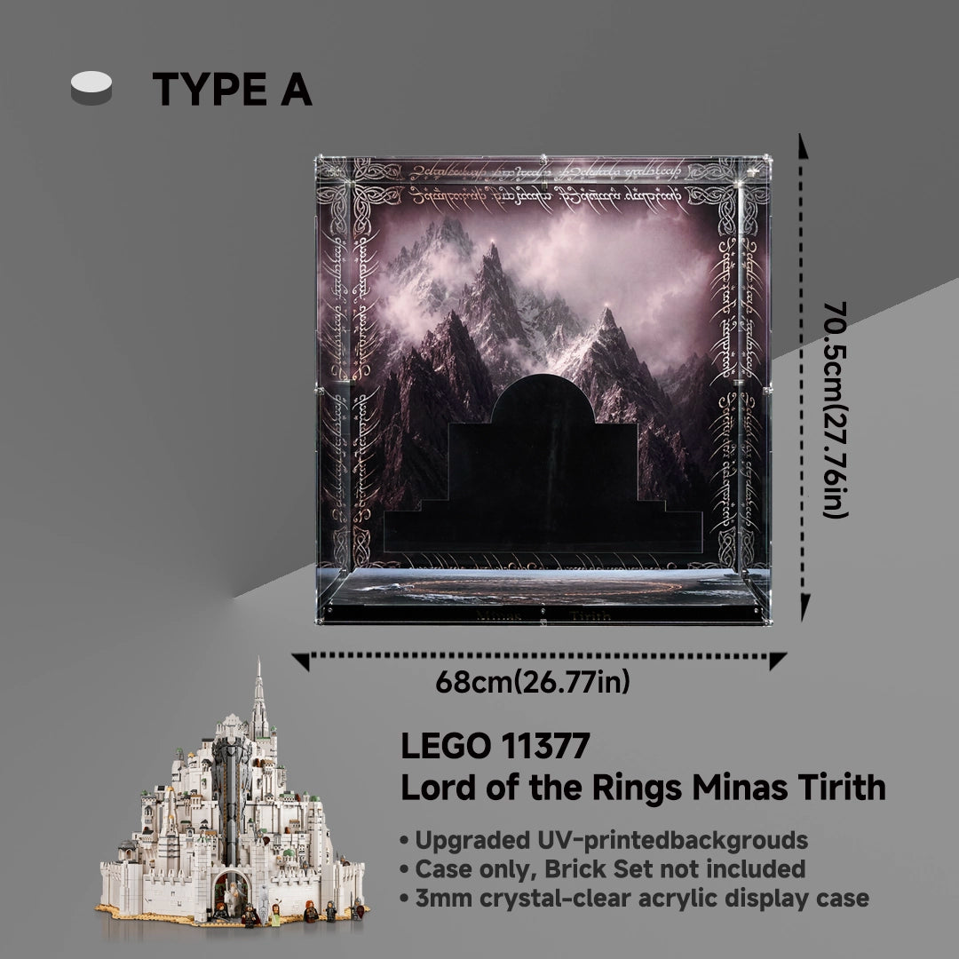 【PREMIUM】 Display Acrylic Case For LEGO ICONS 11377 Lord of the Rings Minas Tirith