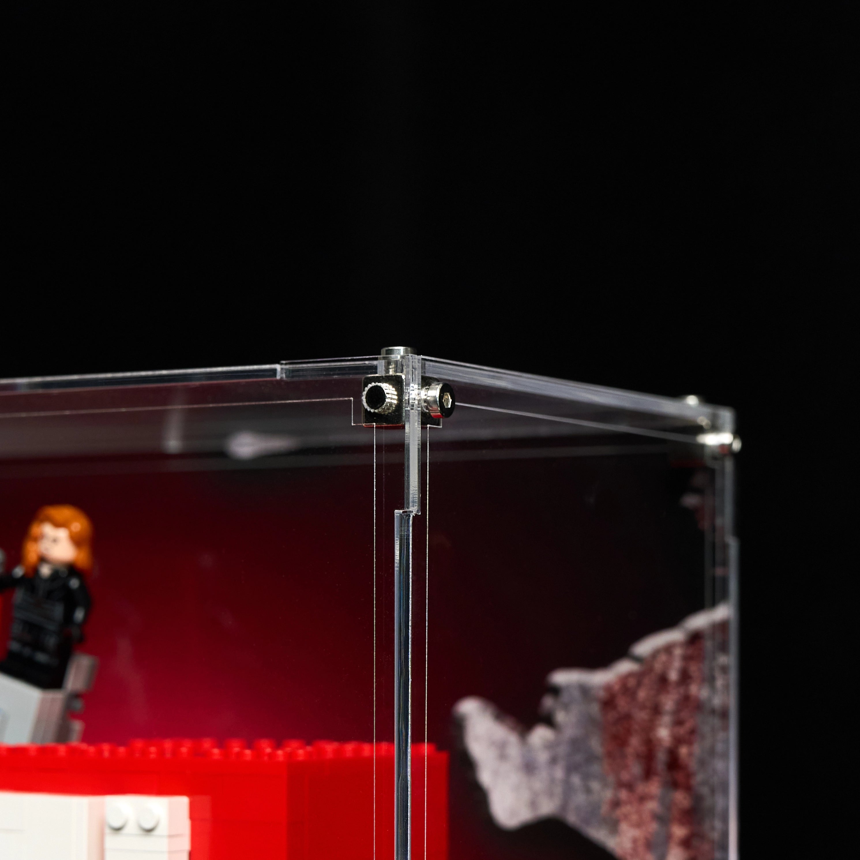 【PREMIUM】 Display Acrylic Case For LEGO Marvel 76313 MARVEL Logo