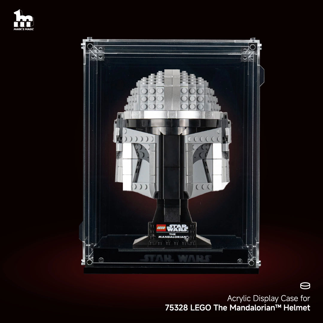 【PREMIUM】Display Acrylic Case for LEGO® Star Wars 75328 The Mandalorian™ Helmet Ultra-high Translucent Acrylic