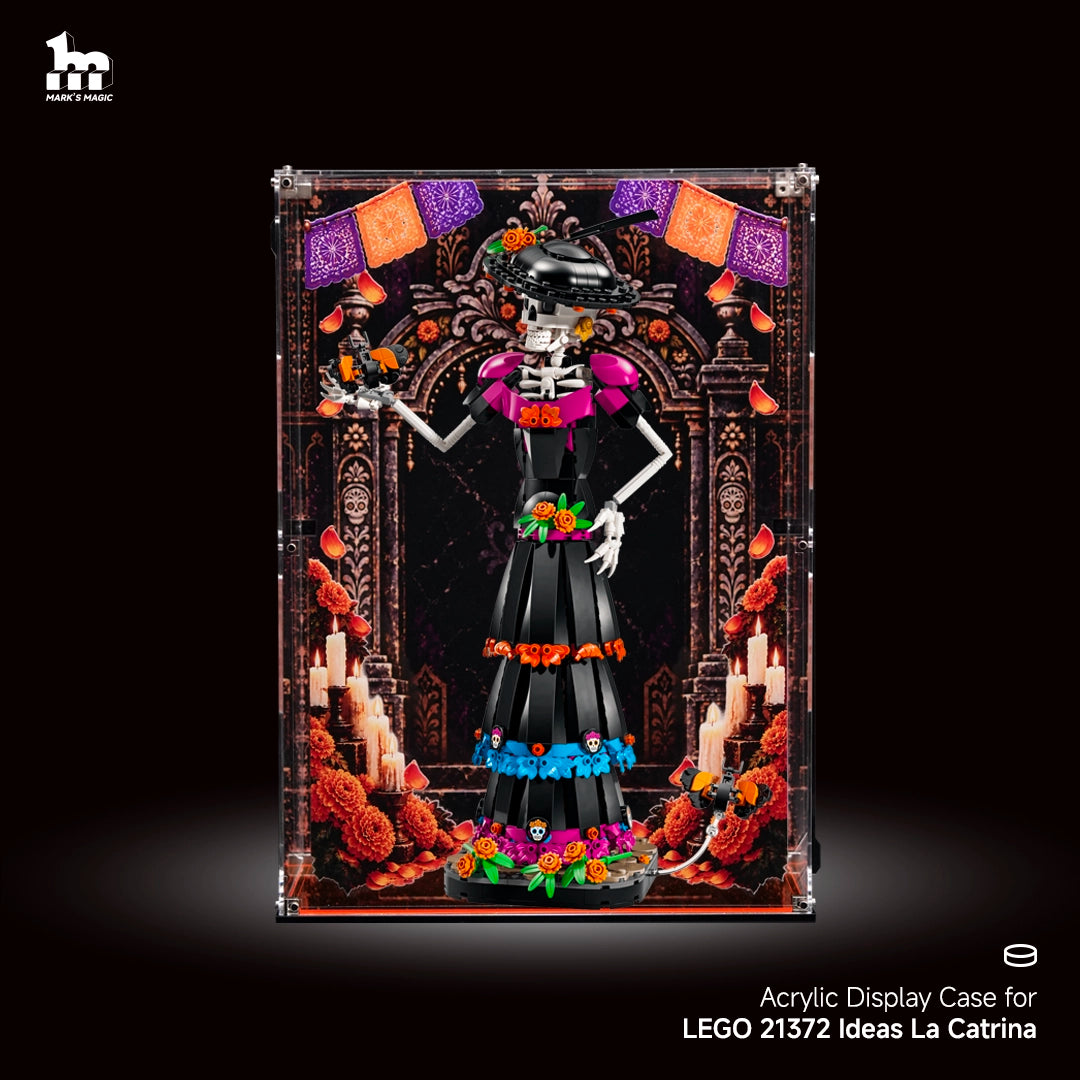Wall mounted Display Case For LEGO® 21372 Ideas La Catrina