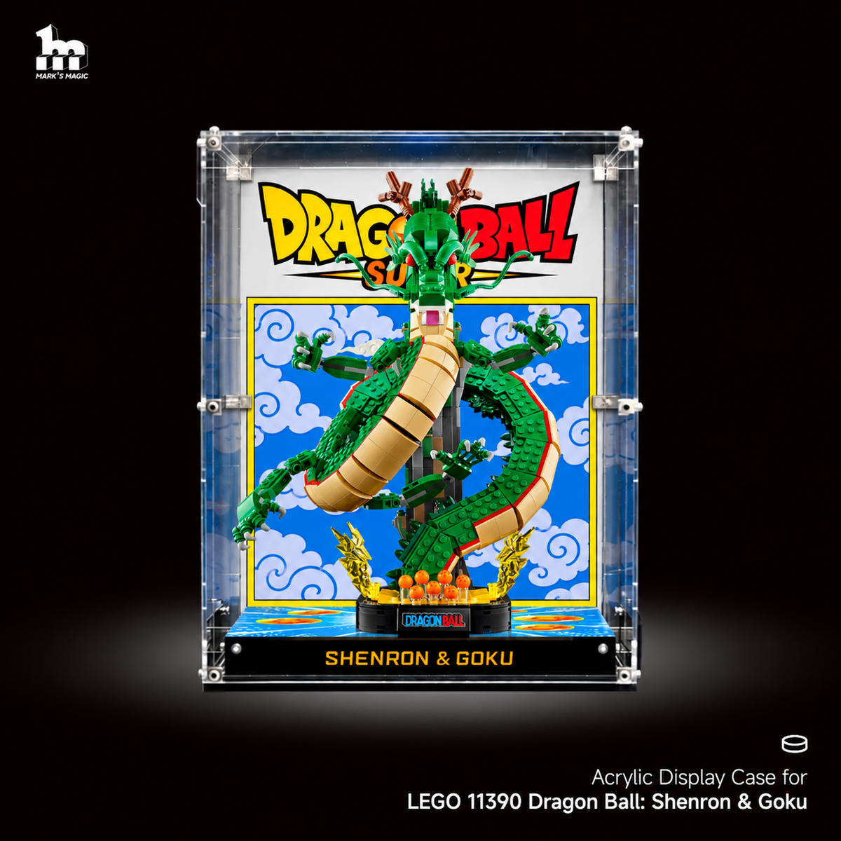 Display Case For LEGO® Icons 11390 Dragon Ball: Shenron & Goku