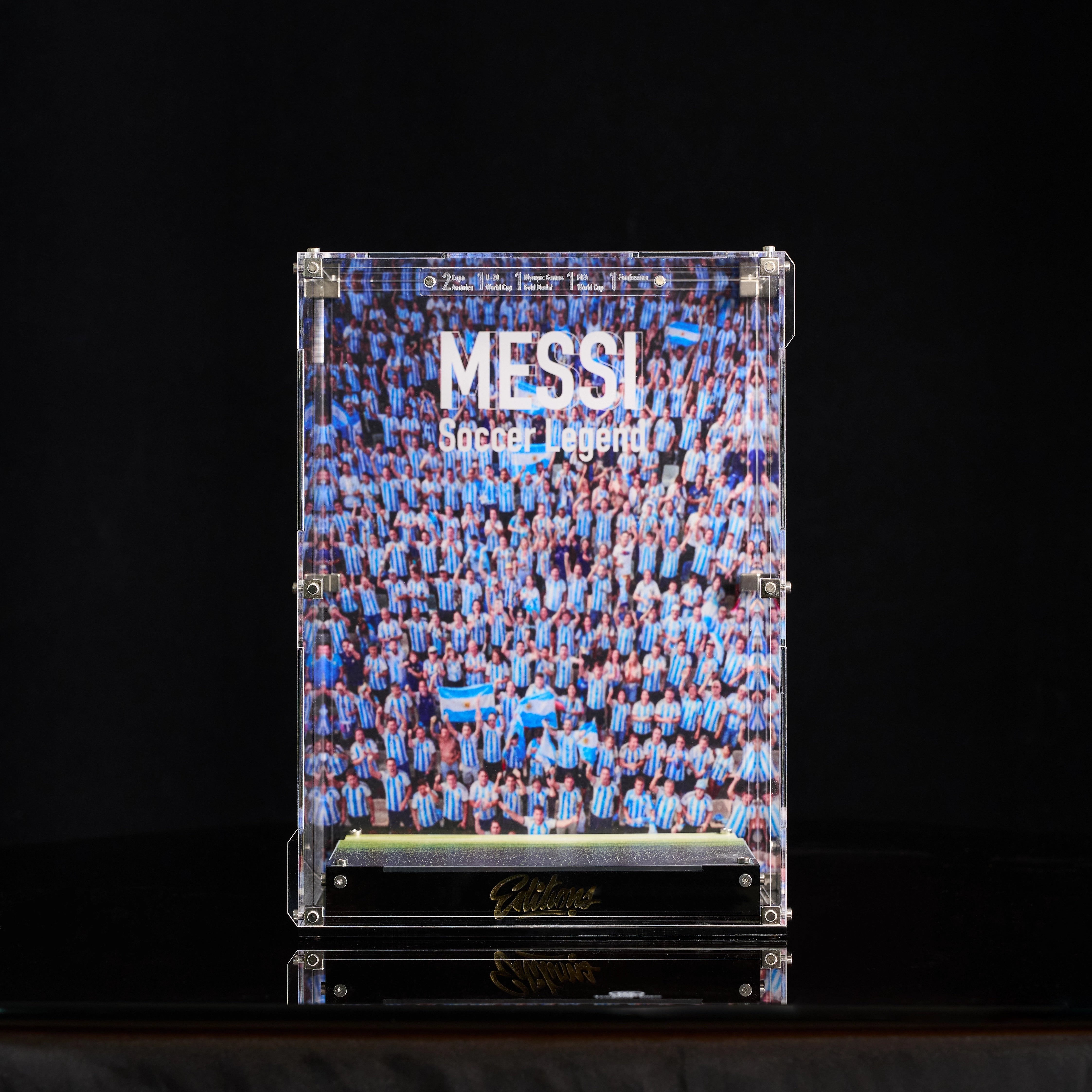【PREMIUM】 Display Case For LEGO Editions 43015 Lionel Messi – Soccer Legend