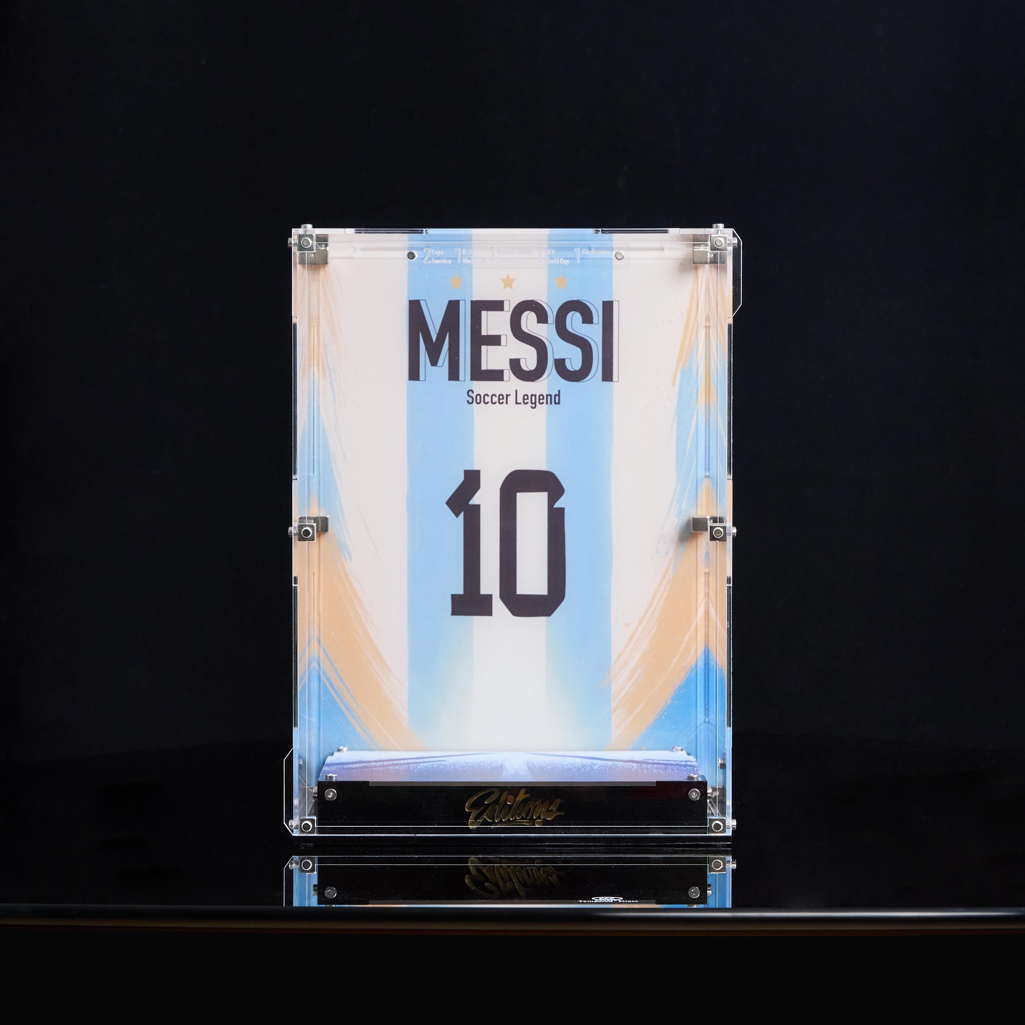 【PREMIUM】 Display Case For LEGO Editions 43015 Lionel Messi – Soccer Legend