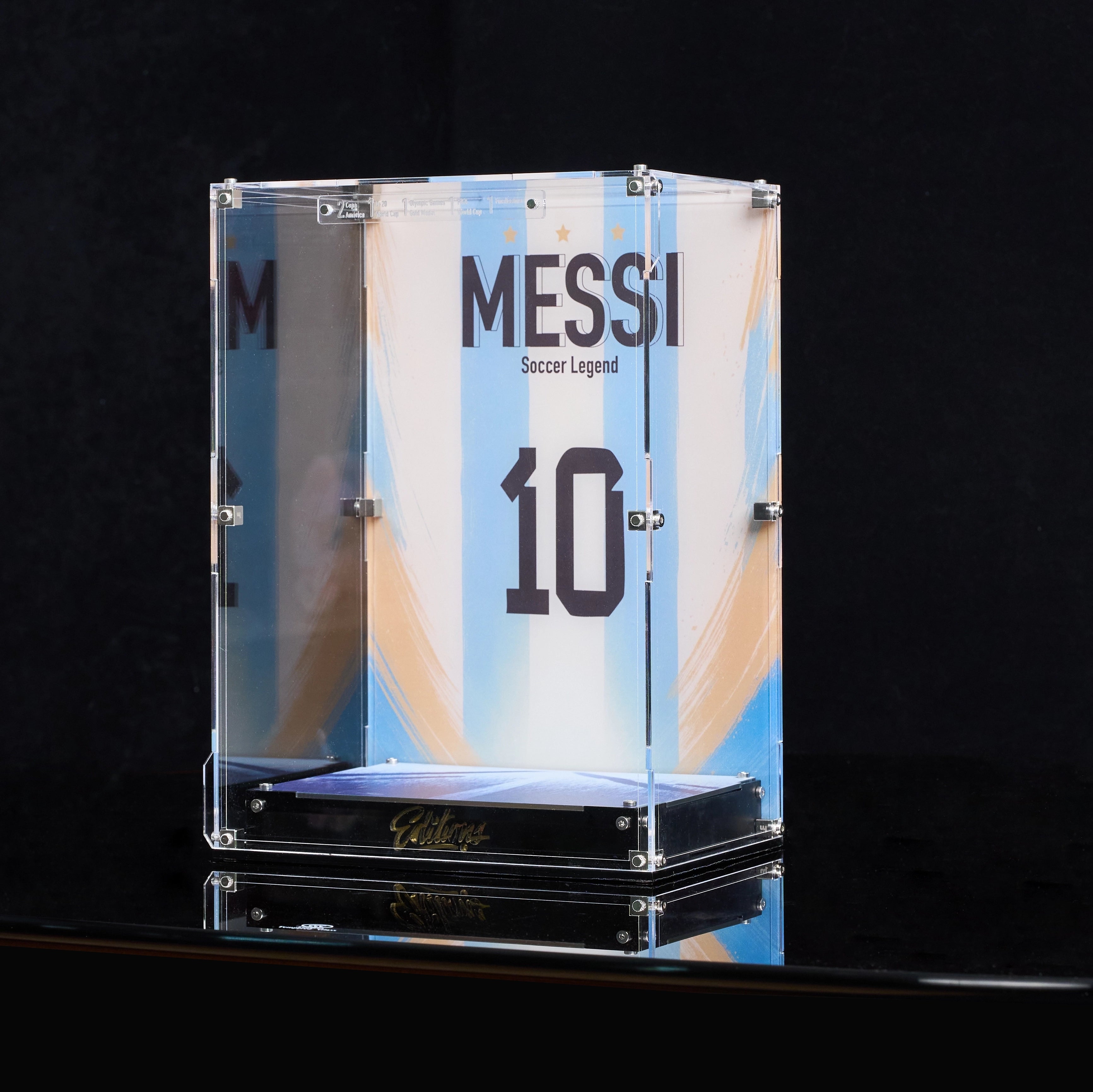 【PREMIUM】 Display Case For LEGO Editions 43015 Lionel Messi – Soccer Legend