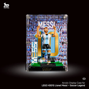 【PREMIUM】 Display Case For LEGO Editions 43015 Lionel Messi – Soccer Legend