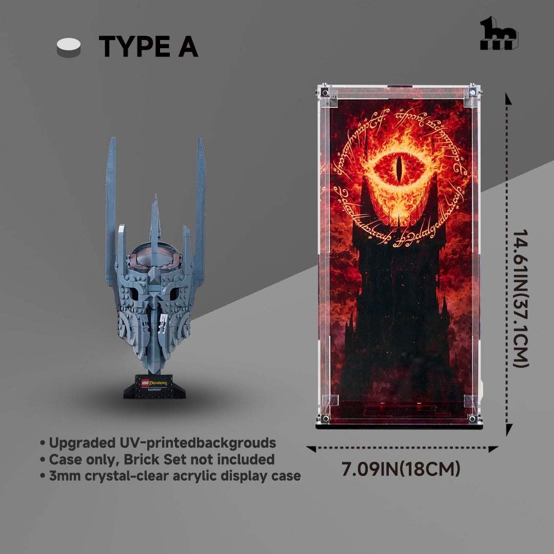【PREMIUM】 Display Case For LEGO ICONS 11373 The Lord of the Rings: Sauron's Helmet